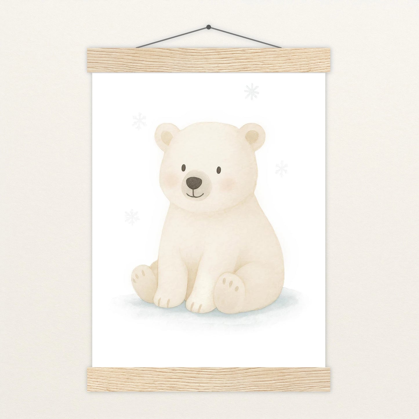 Pummel der Polarbär Poster mit Leisten von tinylearner