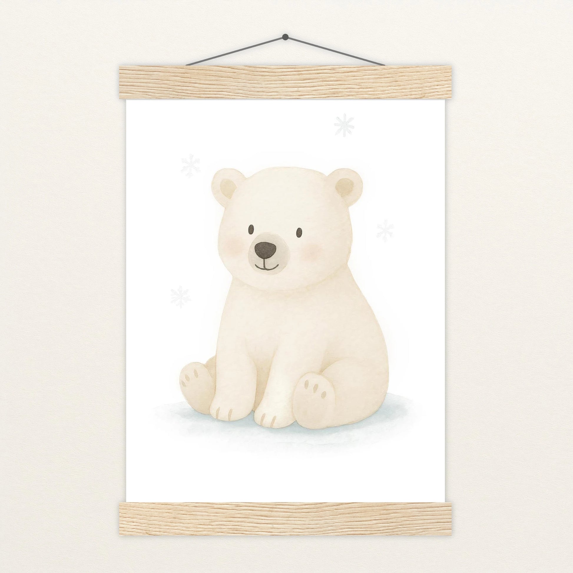 Pummel der Polarbär Poster mit Leisten von tinylearner