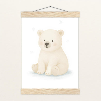 Pummel der Polarbär Poster mit Leisten von tinylearner