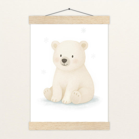 Pummel der Polarbär Poster mit Leisten von tinylearner