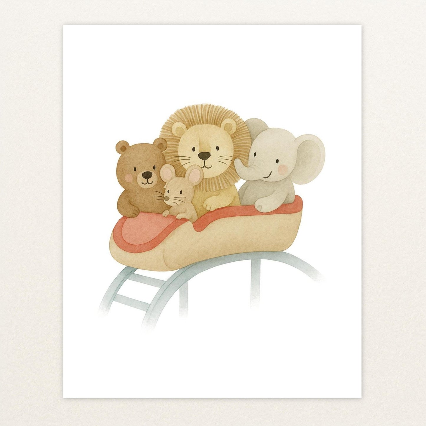 Tierfreunde - Motiv: "Achterbahn" Poster von tinylearner