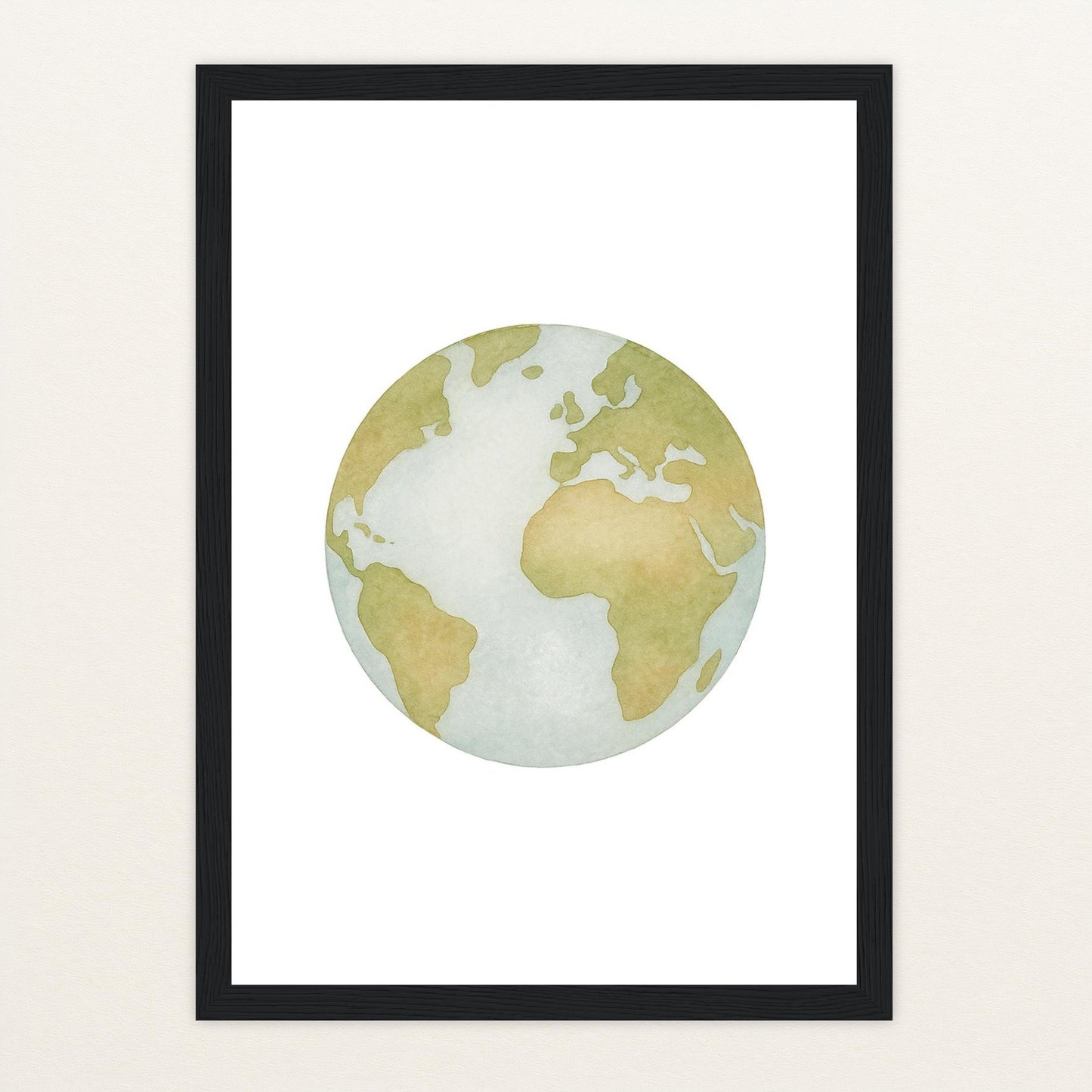 Erde Poster mit Holzrahmen von tinylearner