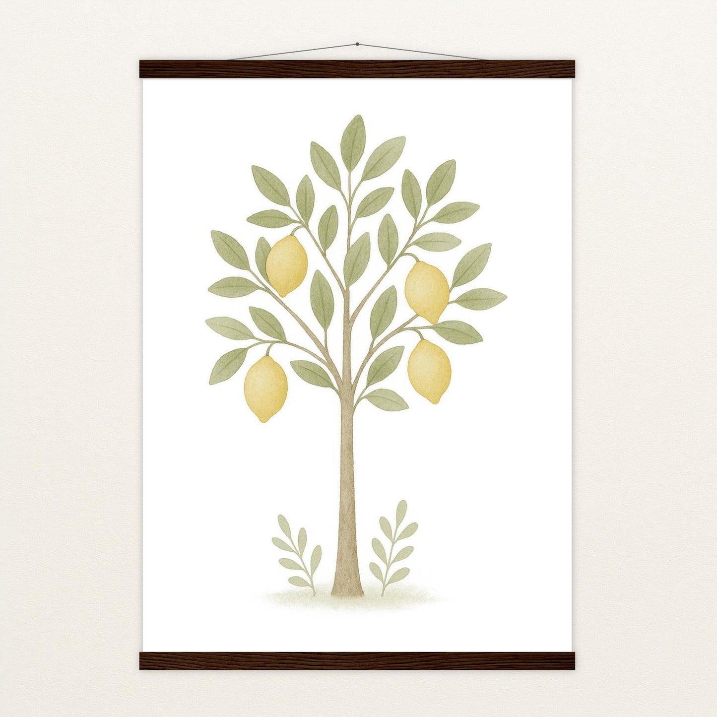 Zitronenbaum Poster mit Leisten von tinylearner