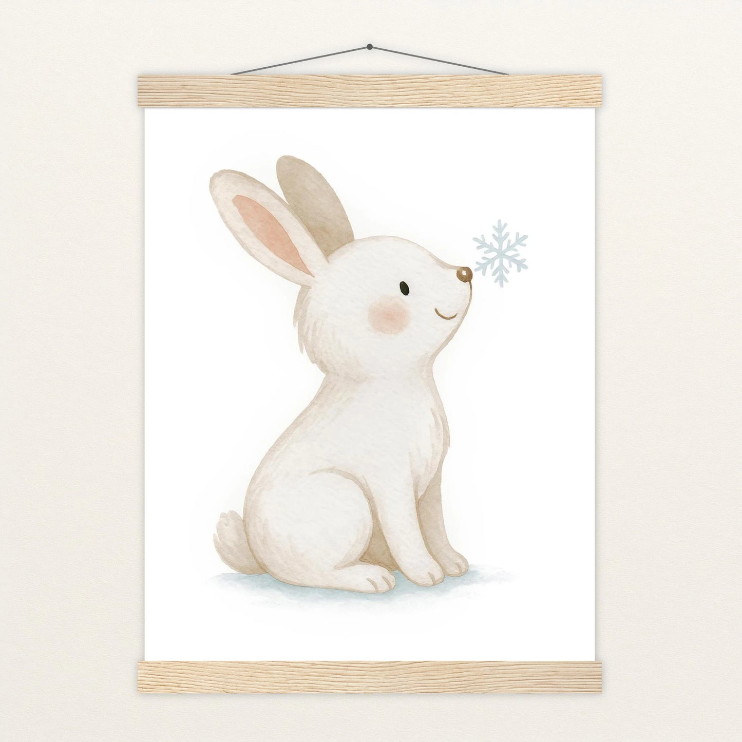 Sina der Schneehase Poster mit Leisten von tinylearner