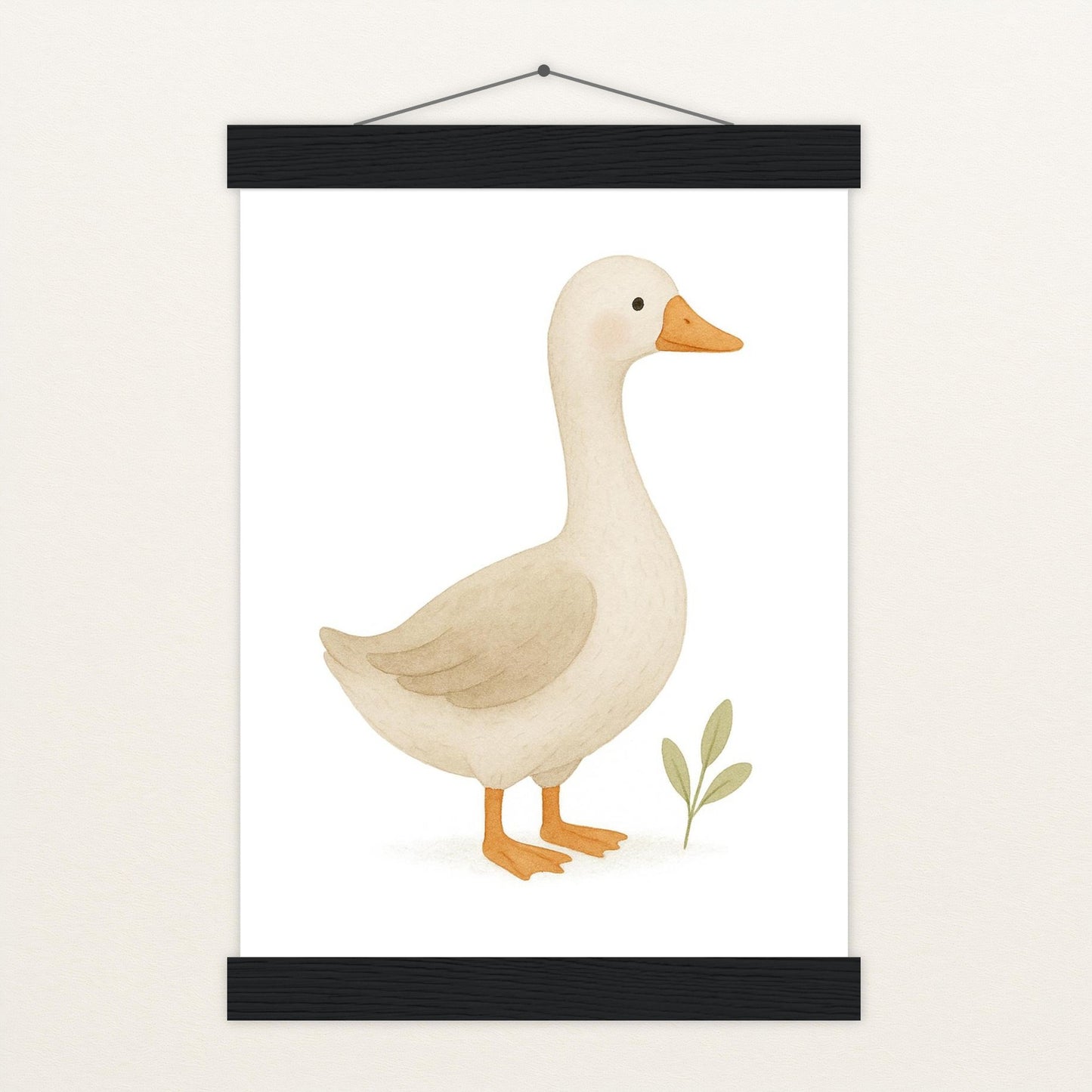 Gusi die Gans Poster mit Leisten von tinylearner