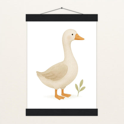 Gusi die Gans Poster mit Leisten von tinylearner