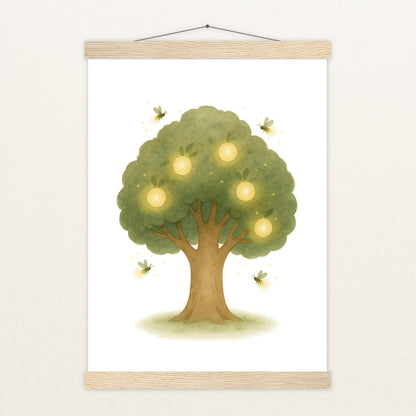 Leuchtbaum Poster mit Leisten von tinylearner