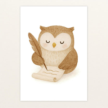 Emmi die Eule - Motiv: "Brief" Poster von tinylearner