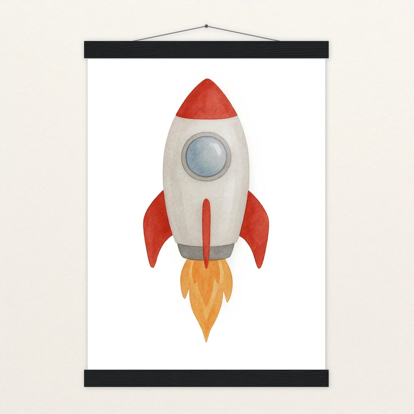 Rakete Poster mit Leisten von tinylearner