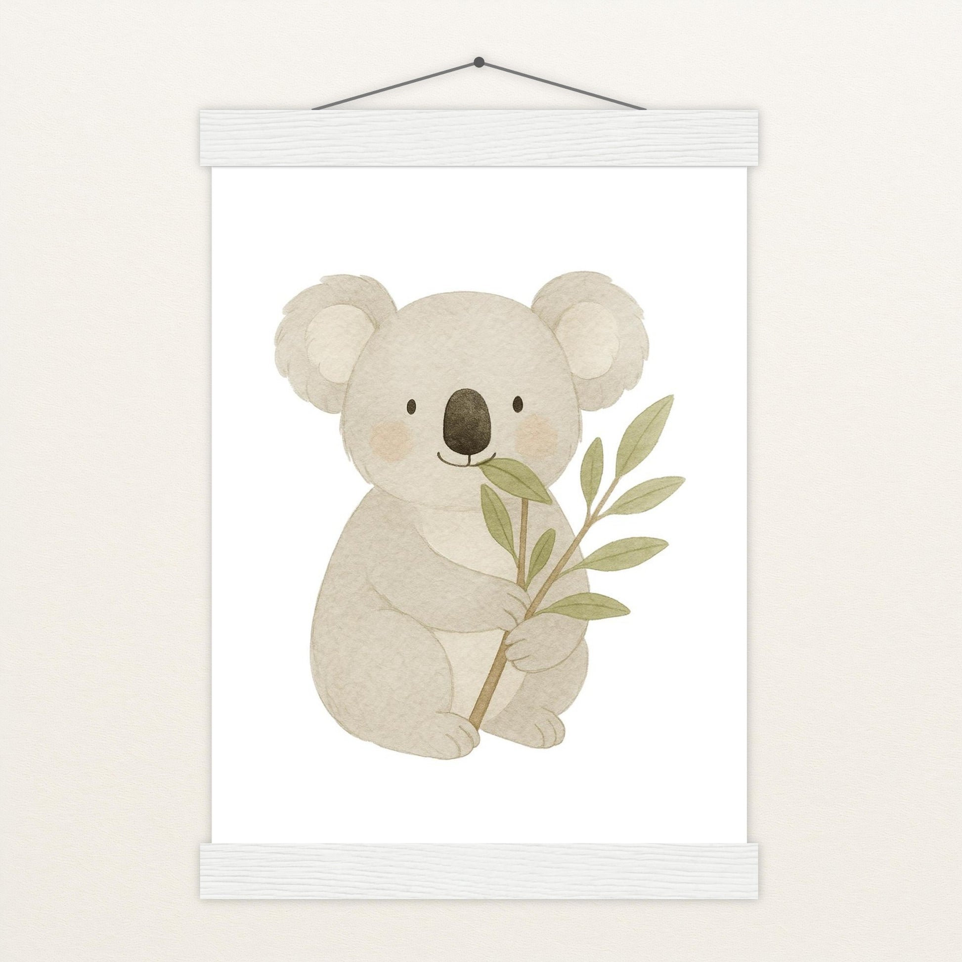 Kori der Koala - Motiv: "Eukalyptus" Poster mit Leisten von tinylearner