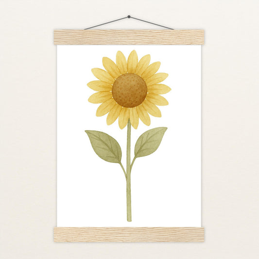 Sonnenblume Poster mit Leisten von tinylearner