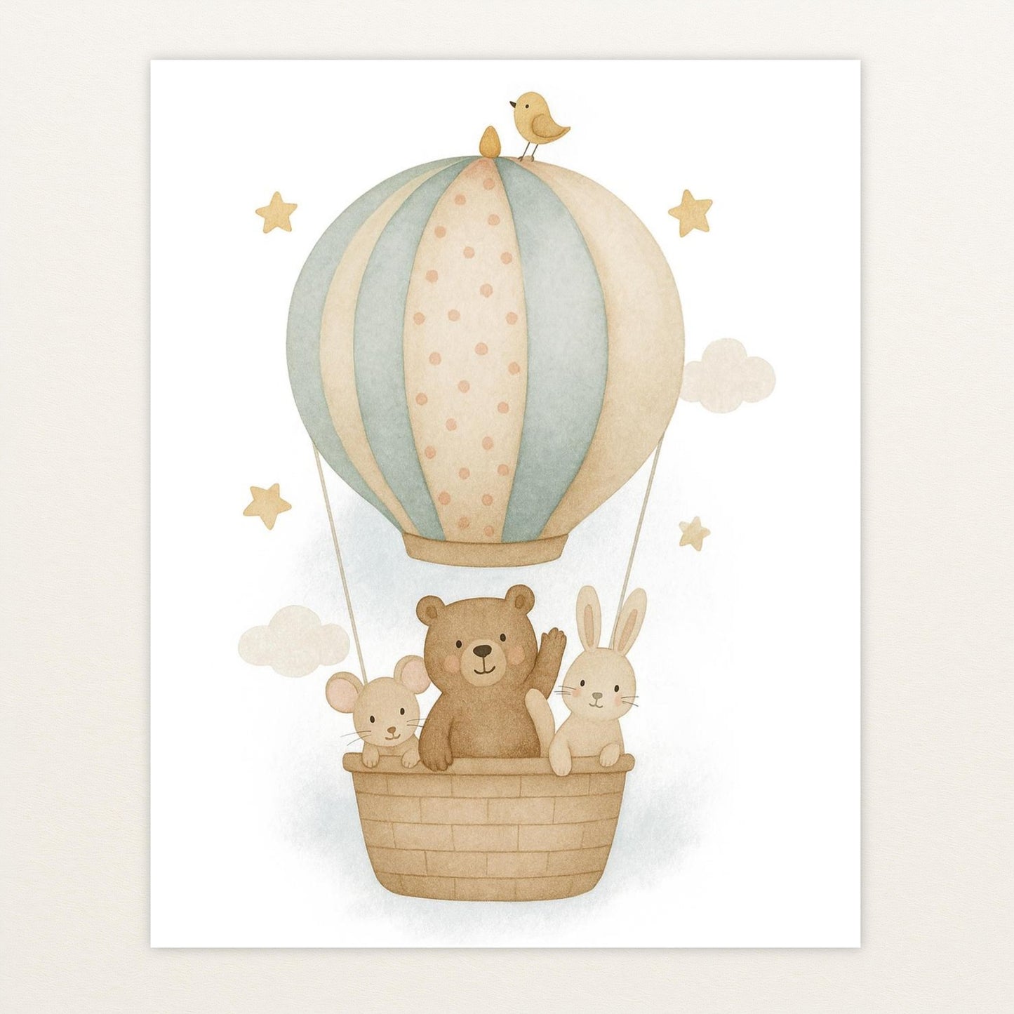 Tierfreunde - Motiv: "Heißluftballon" Poster von tinylearner