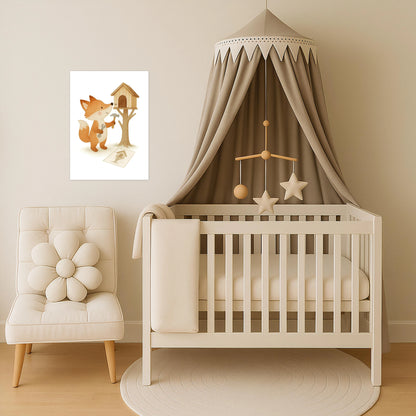 Finnegan der Fuchs - Motiv: "Baumhaus" Poster von tinylearner