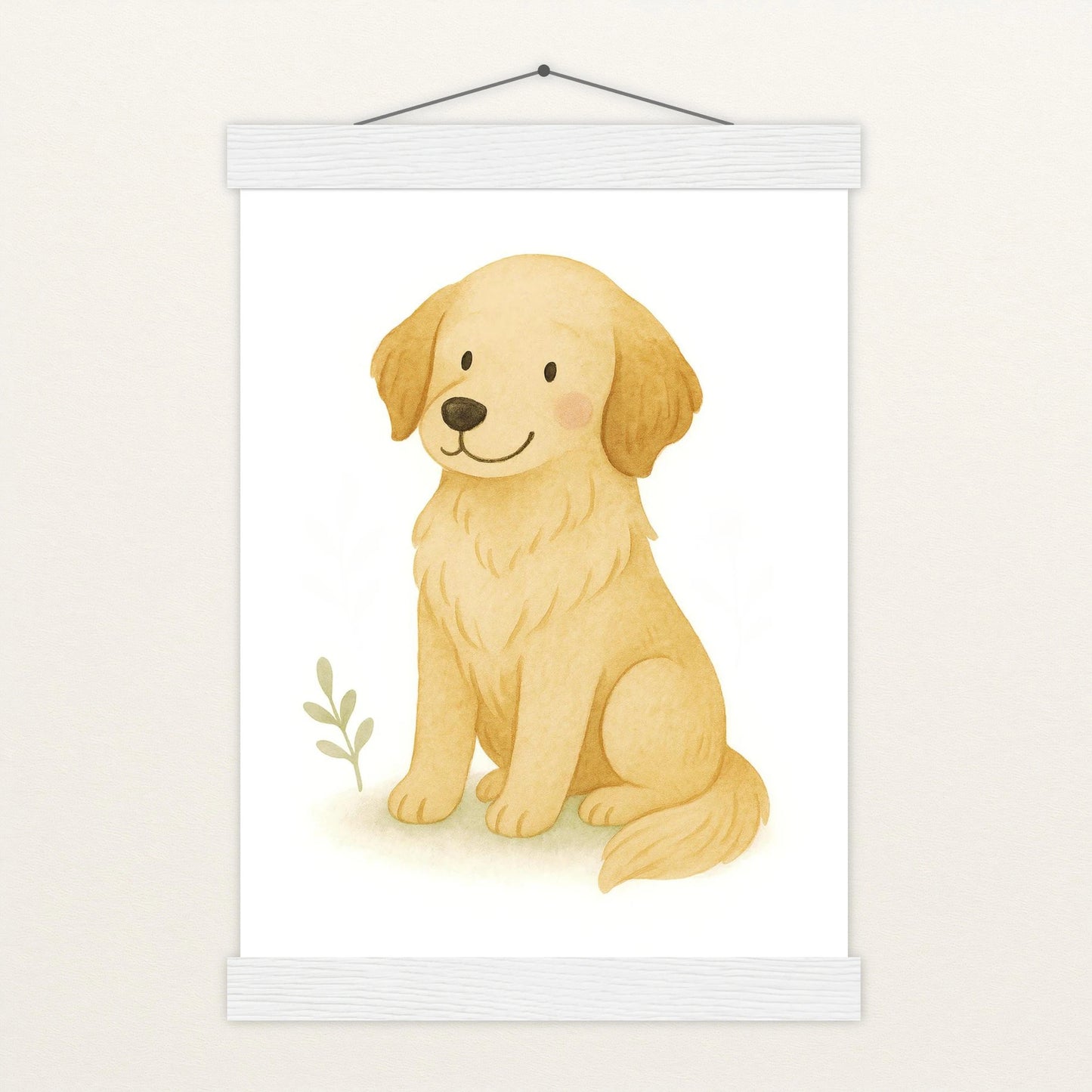 Hugo der Hund Poster mit Leisten von tinylearner