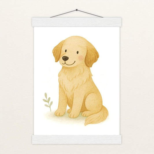 Hugo der Hund Poster mit Leisten von tinylearner