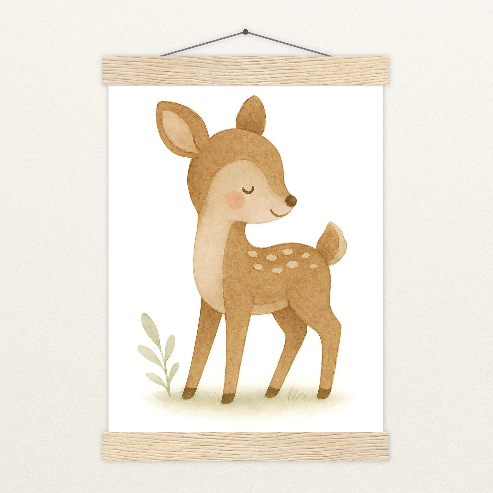 Ria das Reh Poster mit Leisten von tinylearner