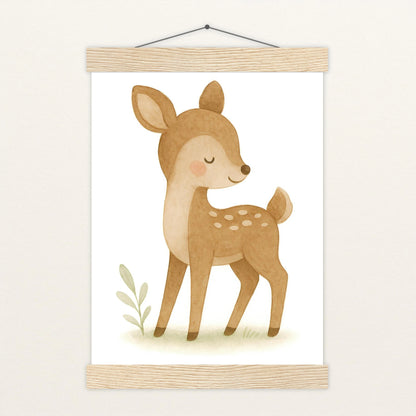 Ria das Reh Poster mit Leisten von tinylearner