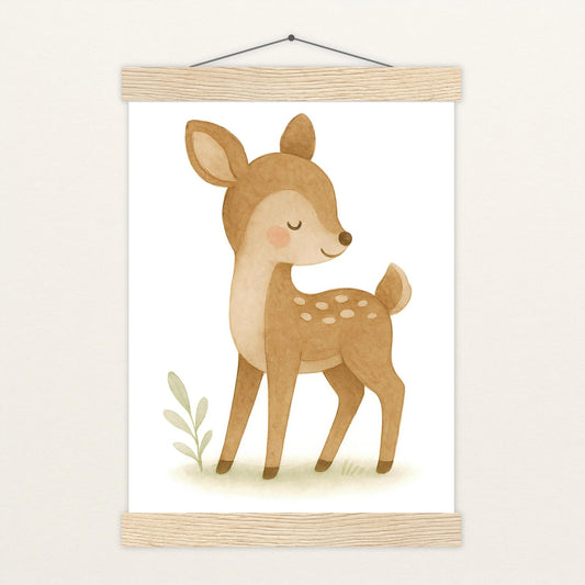 Ria das Reh Poster mit Leisten von tinylearner