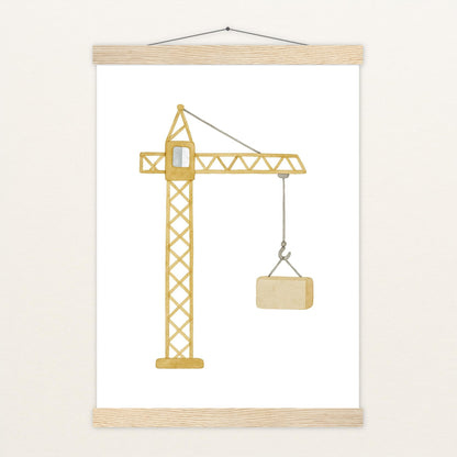 Kran Poster mit Leisten von tinylearner