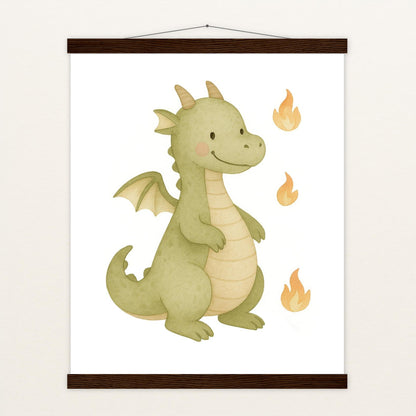 Drax der Drache Poster mit Leisten von tinylearner