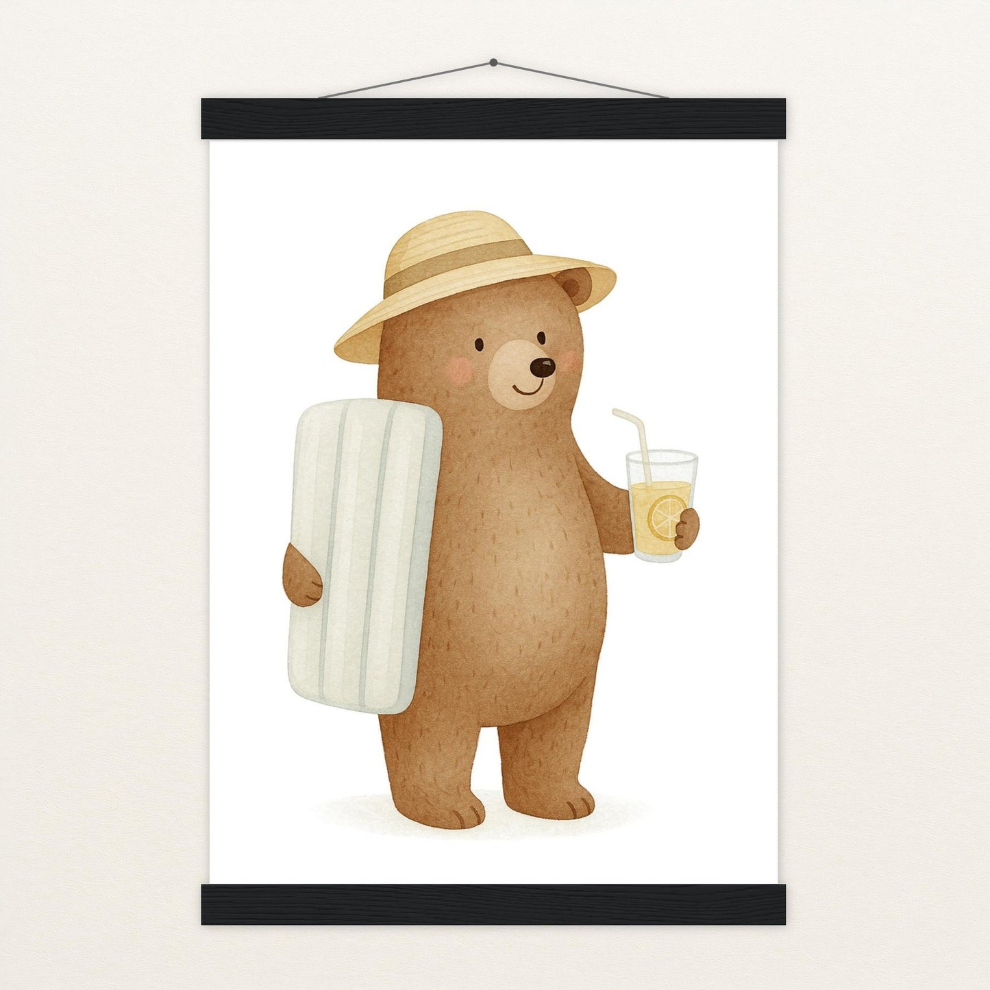 Balu der Bär - Motiv: "Strandtag" Poster mit Leisten von tinylearner