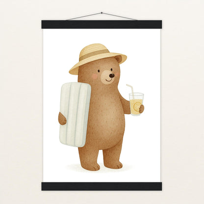 Balu der Bär - Motiv: "Strandtag" Poster mit Leisten von tinylearner