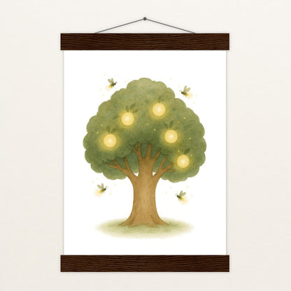 Leuchtbaum Poster mit Leisten von tinylearner