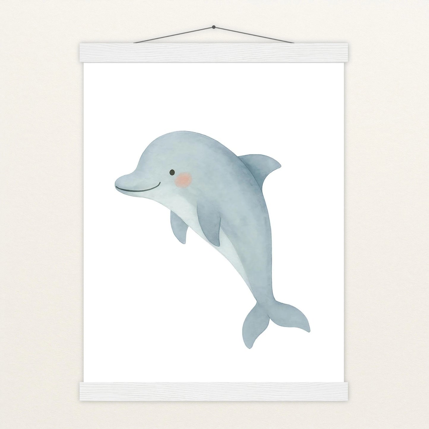 Dora der Delfin Poster mit Leisten von tinylearner