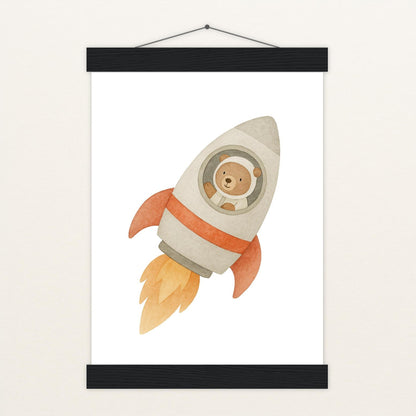 Balu der Bär - Motiv: "Rakete" Poster mit Leisten von tinylearner