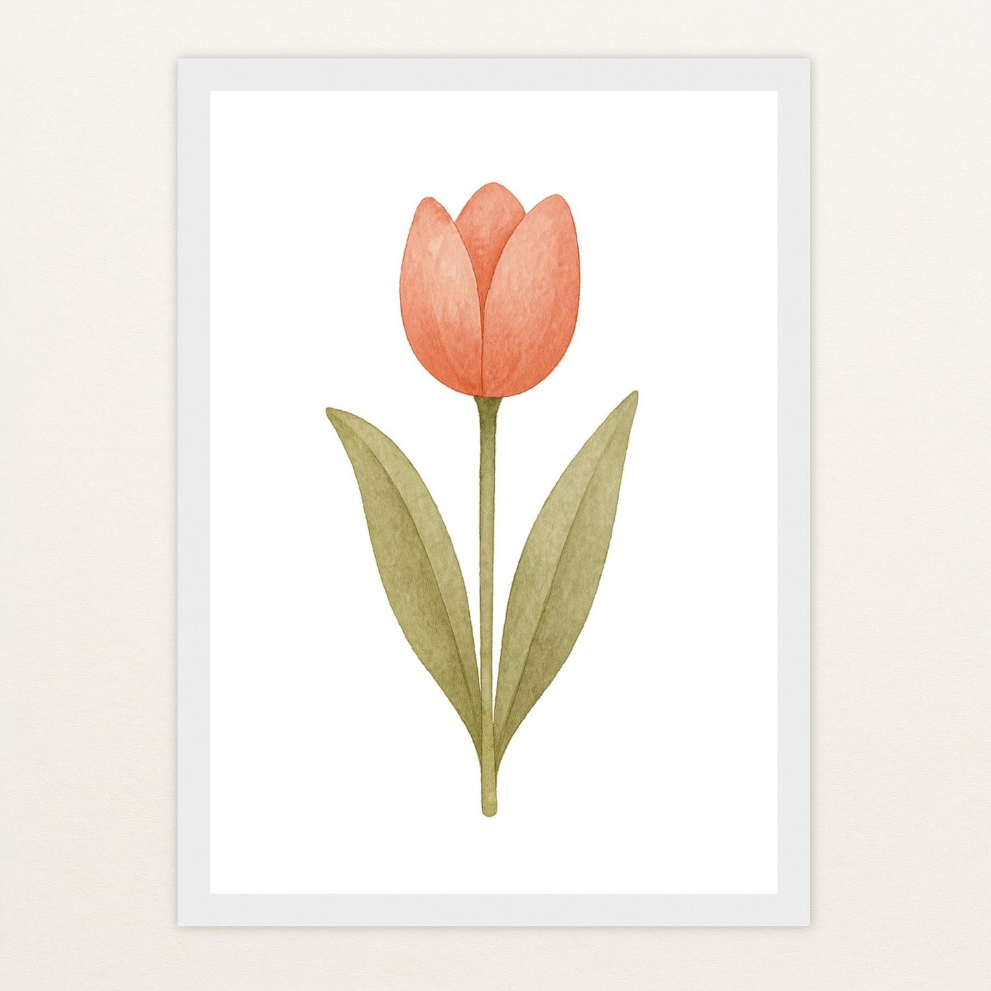 Tulpe Poster mit Holzrahmen von tinylearner