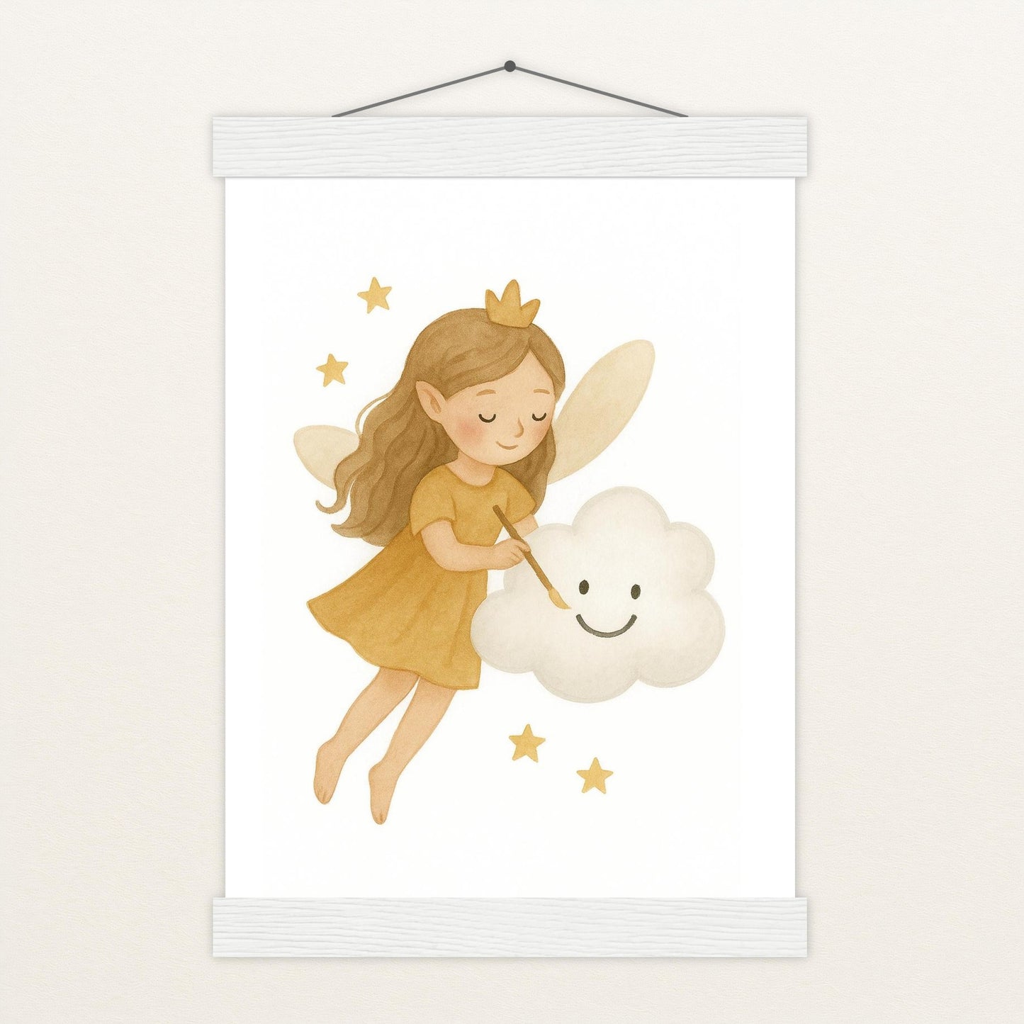 Fina die Fee - Motiv: "Wolke" Poster mit Leisten von tinylearner