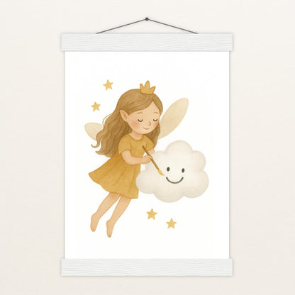 Fina die Fee - Motiv: "Wolke" Poster mit Leisten von tinylearner