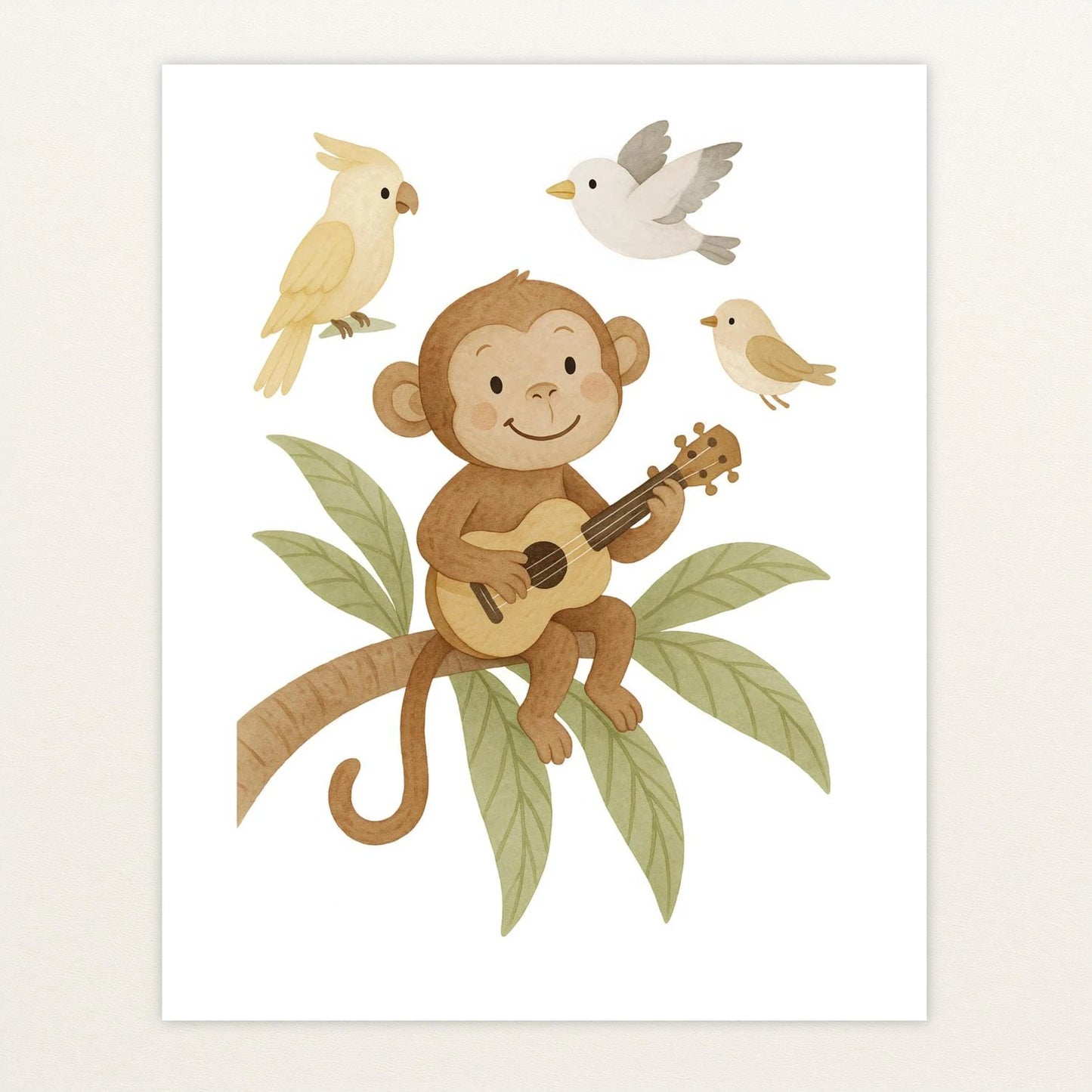 Aki der Affe - Motiv: "Ukulele" Poster von tinylearner