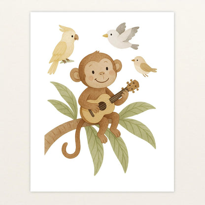 Aki der Affe - Motiv: "Ukulele" Poster von tinylearner