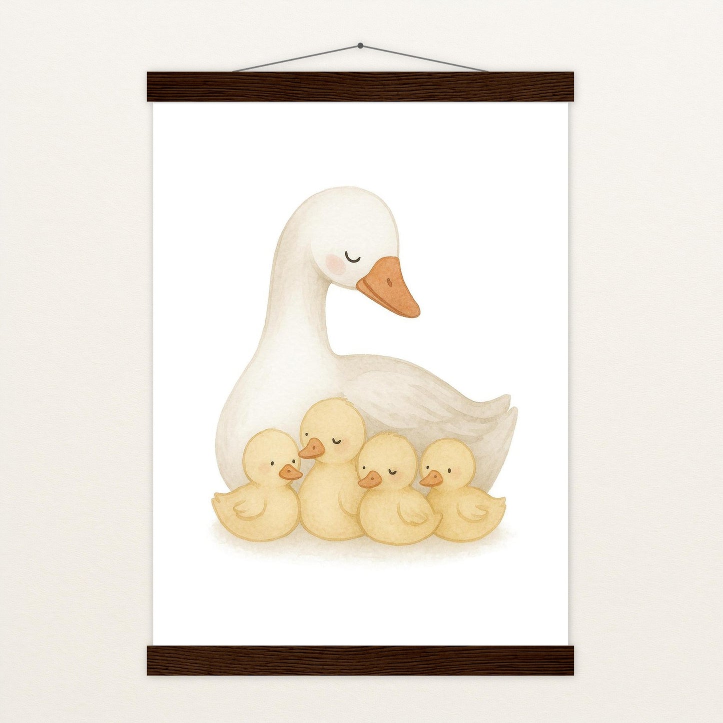 Gusi die Gans - Motiv: "Familie" Poster mit Leisten von tinylearner