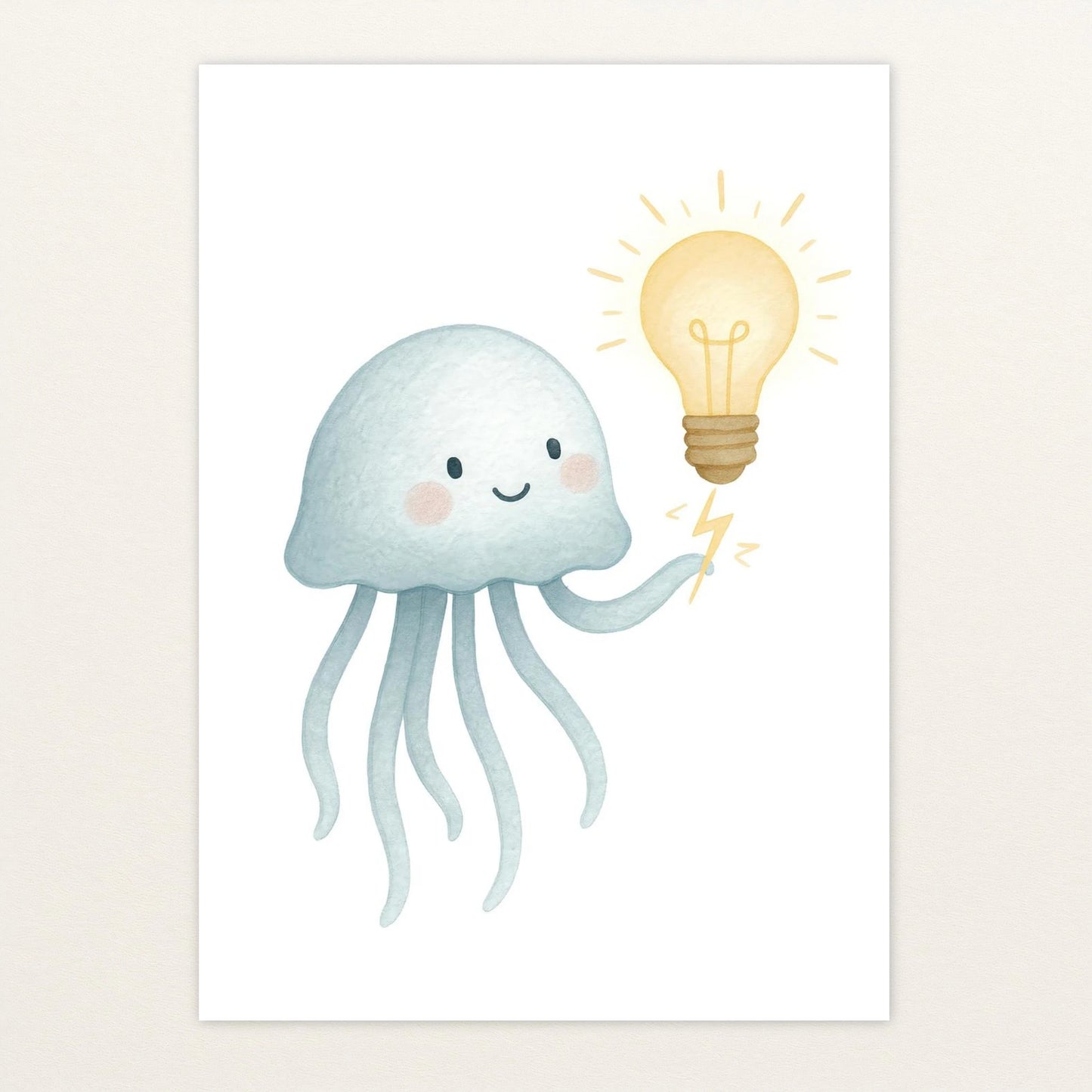 Quinn die Qualle - Motiv: "Glühbirne" Poster von tinylearner