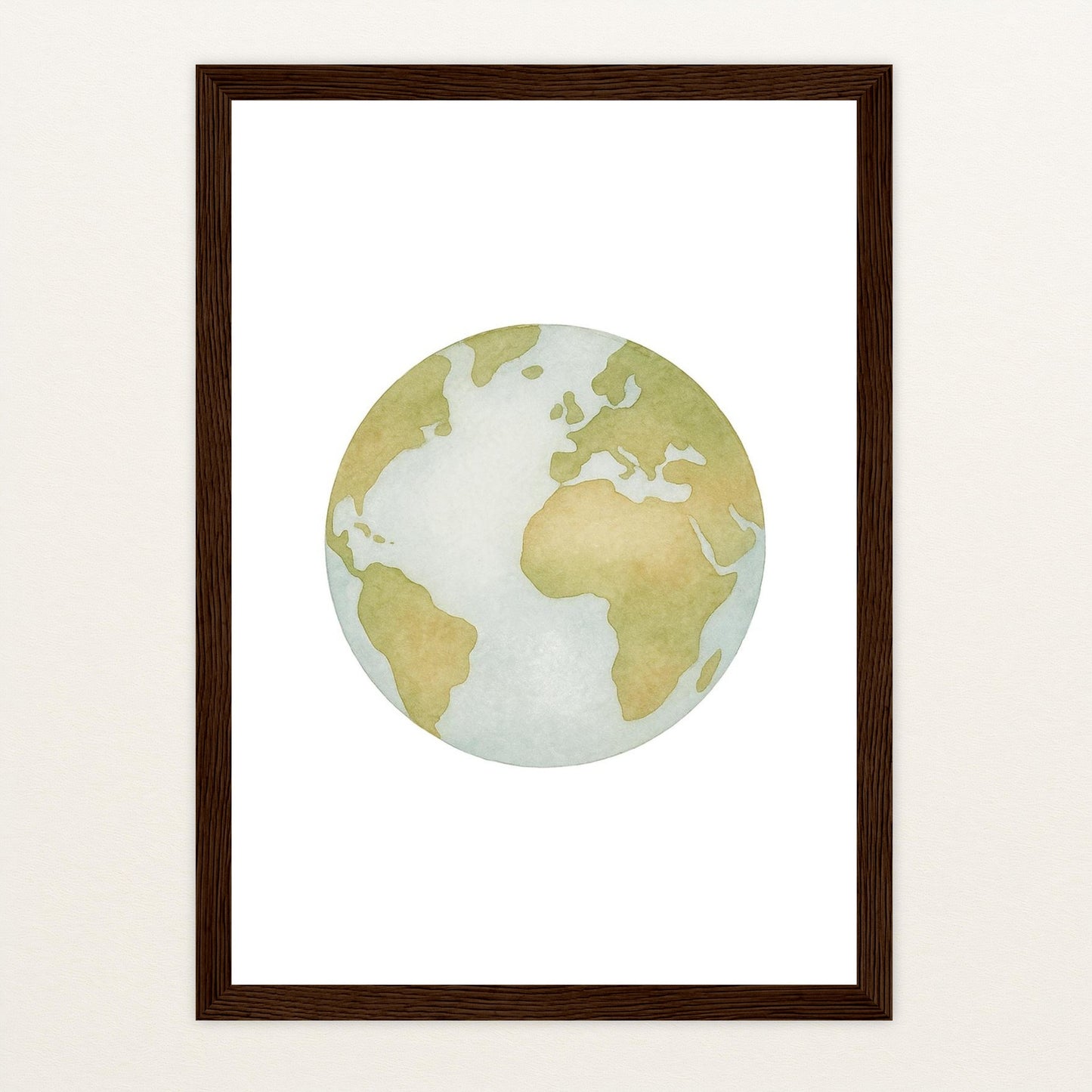 Erde Poster mit Holzrahmen von tinylearner