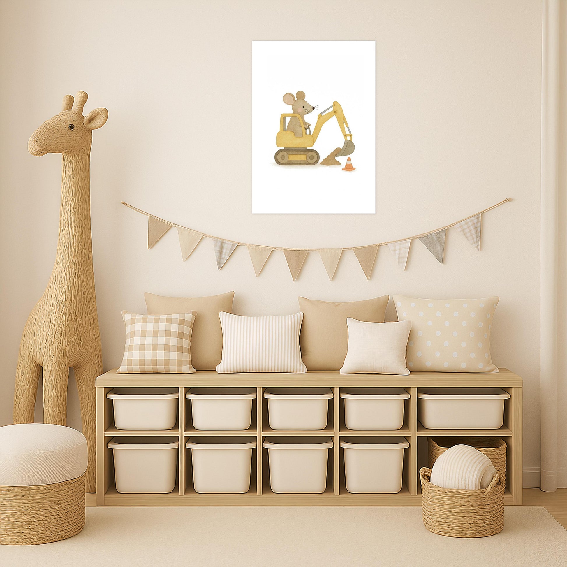 Mimi die Maus - Motiv: "Bagger" Poster von tinylearner