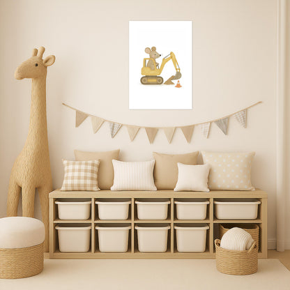 Mimi die Maus - Motiv: "Bagger" Poster von tinylearner