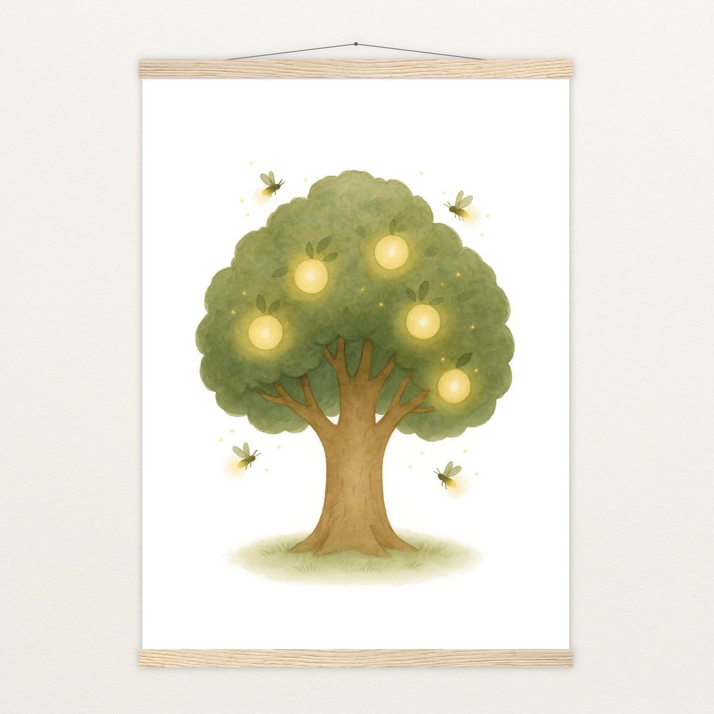 Leuchtbaum Poster mit Leisten von tinylearner
