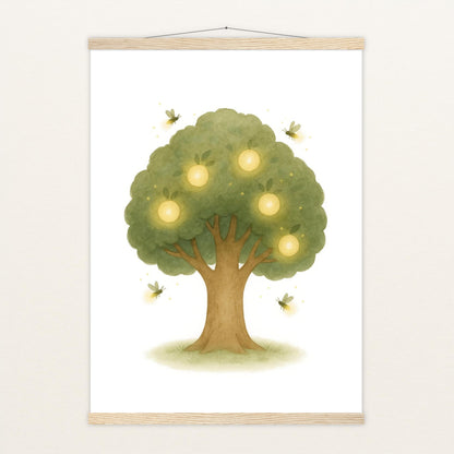 Leuchtbaum Poster mit Leisten von tinylearner