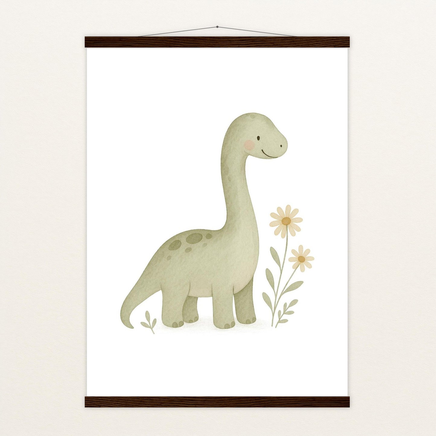 Dinosaurier Brachiosaurus Poster mit Leisten von tinylearner