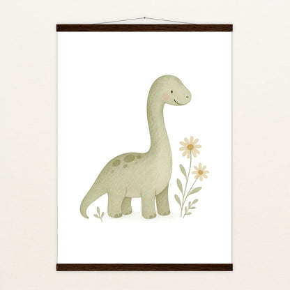 Dinosaurier Brachiosaurus Poster mit Leisten von tinylearner