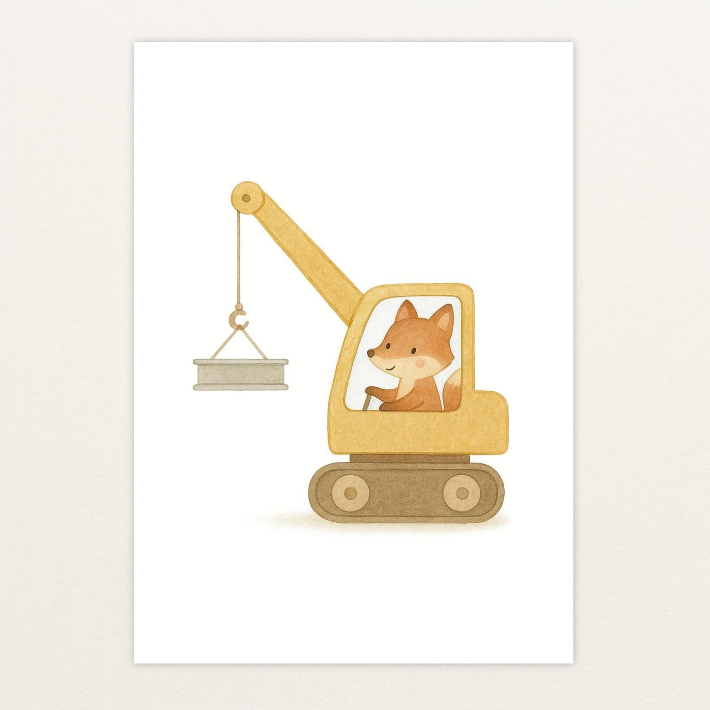 Finnegan der Fuchs - Motiv: "Kran" Poster von tinylearner