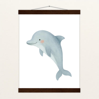 Dora der Delfin Poster mit Leisten von tinylearner