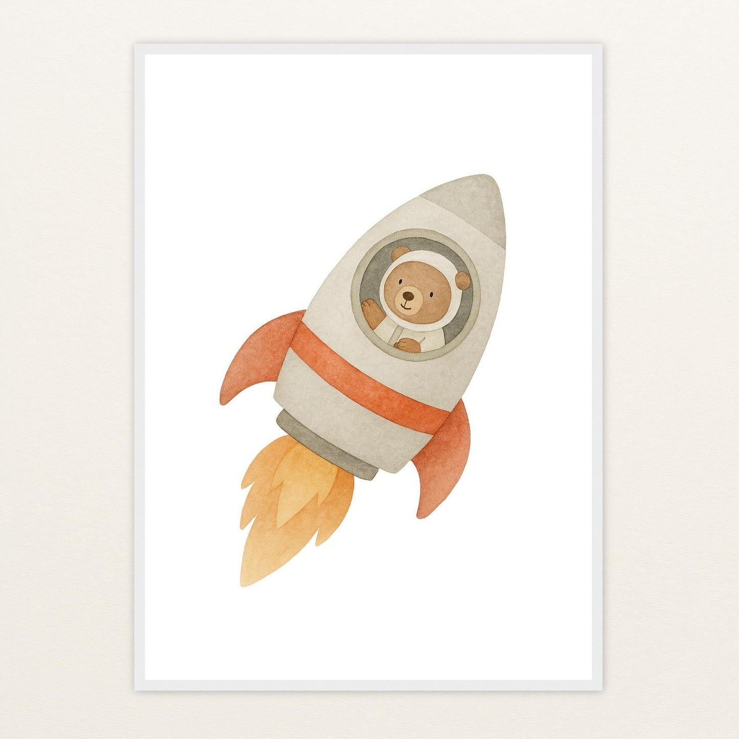 Balu der Bär - Motiv: "Rakete" Poster mit Holzrahmen von tinylearner