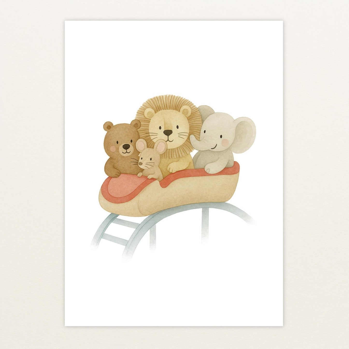 Tierfreunde - Motiv: "Achterbahn" Poster von tinylearner