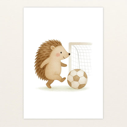 Iggi der Igel - Motiv: "Fußball" Poster von tinylearner