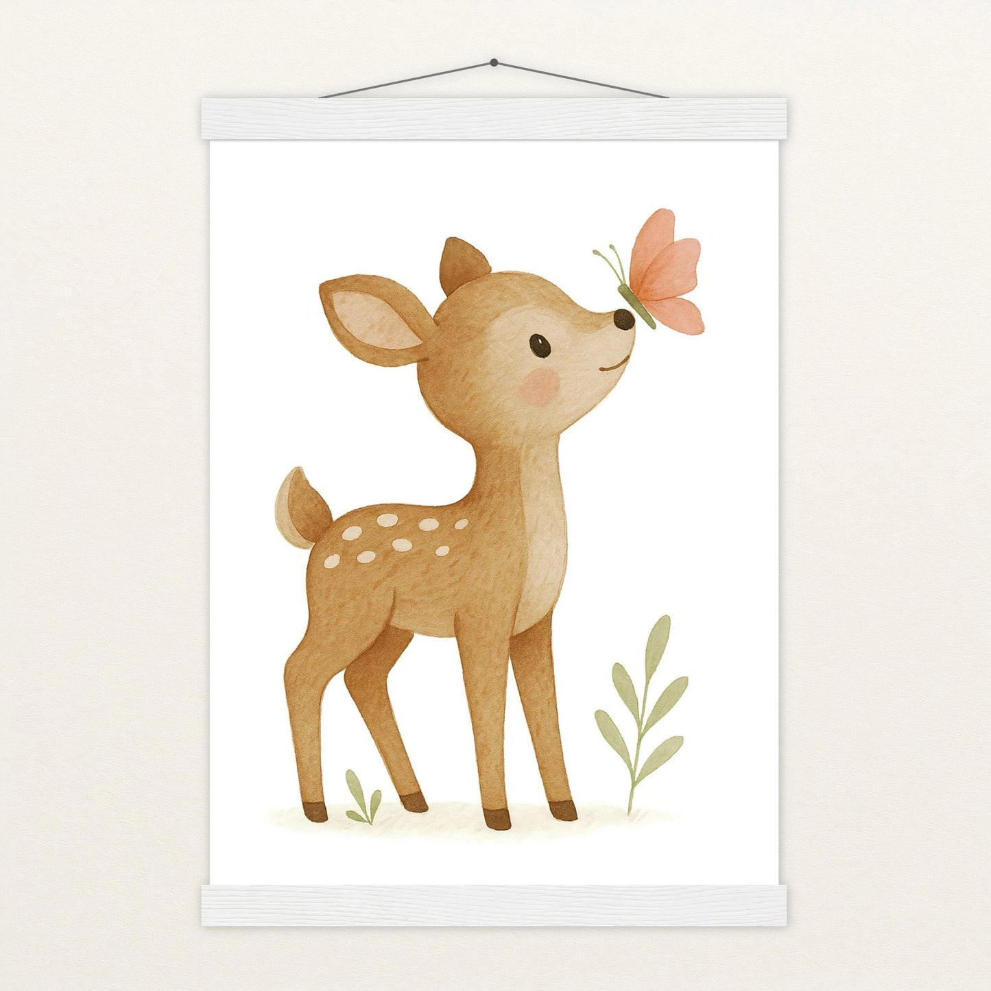 Ria das Reh - Motiv: "Schmetterling" Poster mit Leisten von tinylearner