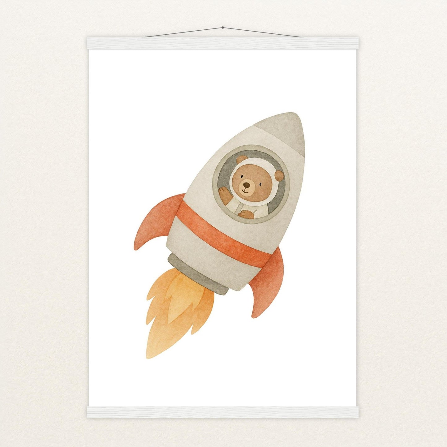 Balu der Bär - Motiv: "Rakete" Poster mit Leisten von tinylearner